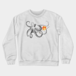 octopus with Lollipop Crewneck Sweatshirt